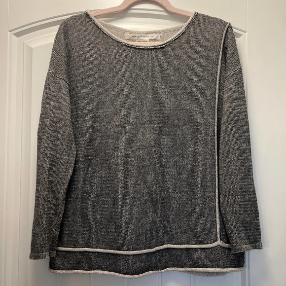Max Studio Women’s Minimalist‎ Long Sleeve Crewneck Pullover Sweater Size S Gray - Picture 1 of 6